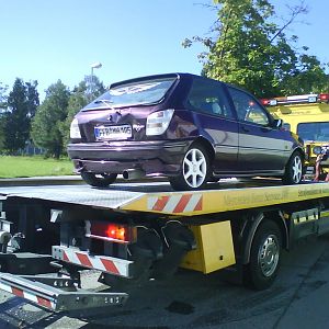 Hier das Schranzcar auf seiner letzten Fahrt...