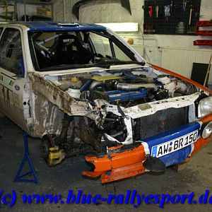 erste Schadensaufnahme in der Garage