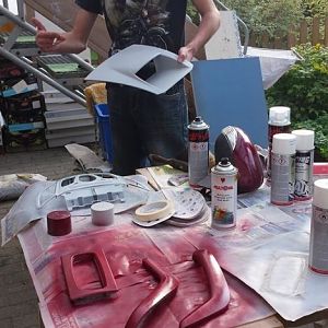 Mein Freund und ich hatten uns dann zu Erst um die Innenausstattung gekümmert. Farben Weiß/Rot
