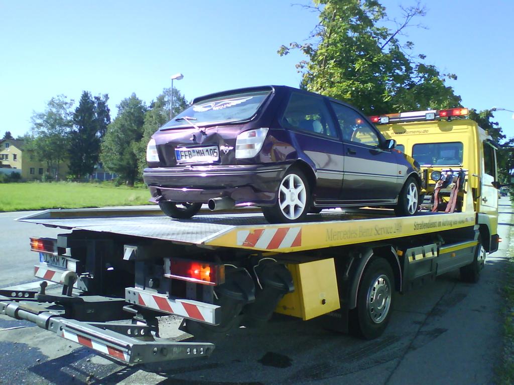 Hier das Schranzcar auf seiner letzten Fahrt...