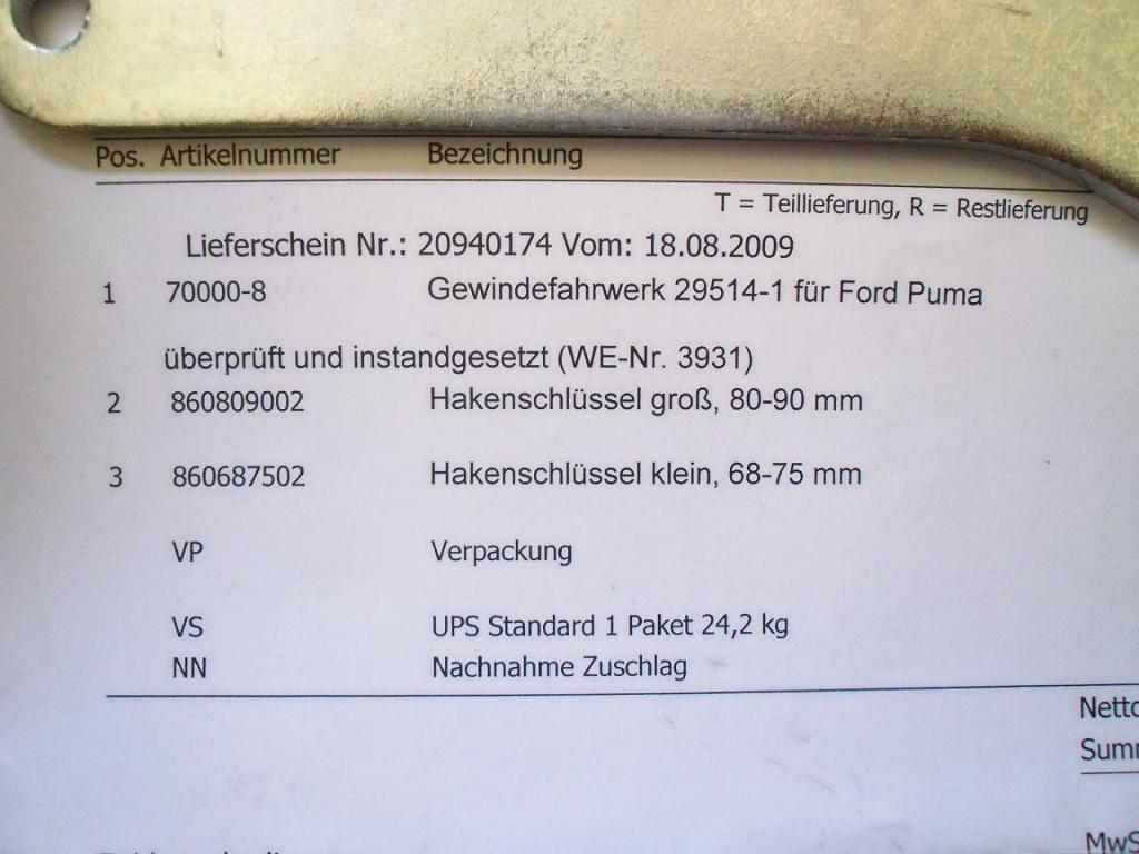 kompl Überholt !
Neue Kolbenstangen ,Dichtungen ,Öl