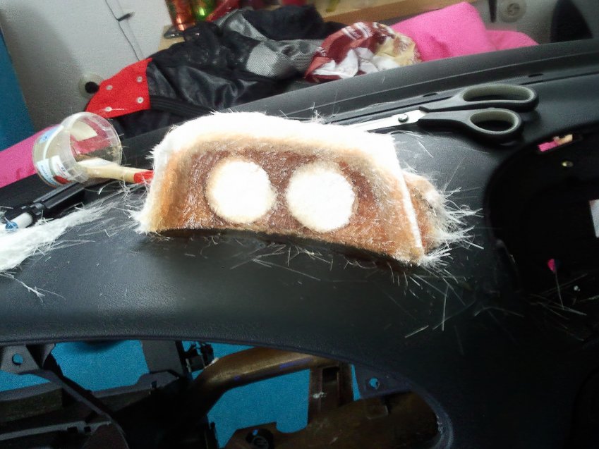 laminiert mit Glasfasermatten