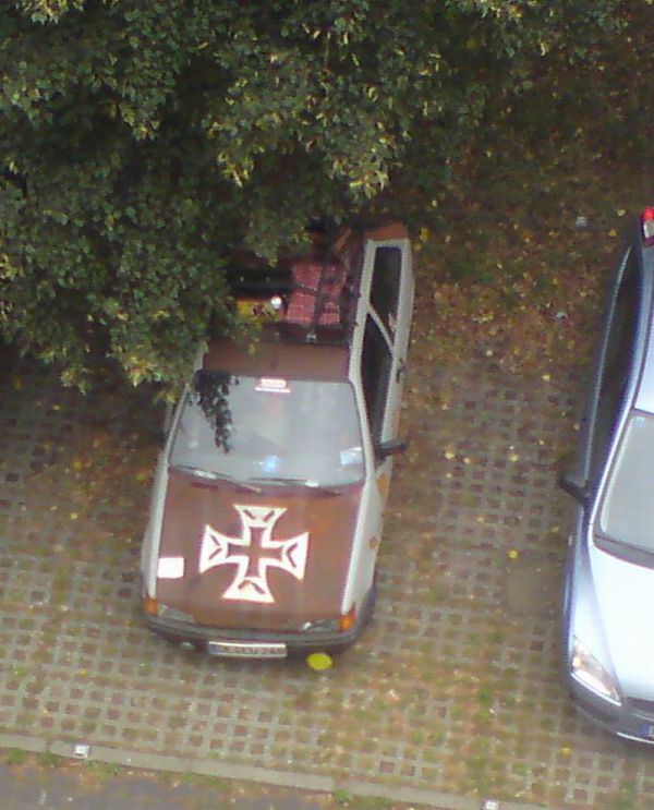 Luftaufnahme mit Nebelscheinwerfer