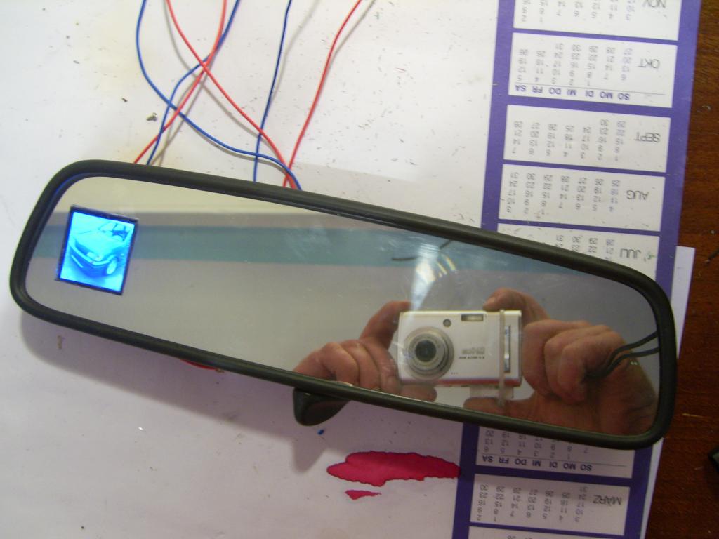 Vectra B Rückspiegel mit 1.5"LCD und CCD-Kamera (zwei getrennte Systeme)